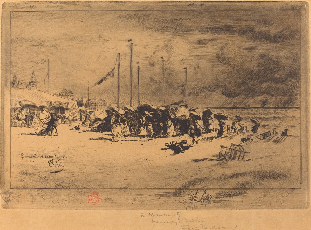 特鲁维尔的风暴》（Un Grain à Trouville）。 作者 菲利克斯·希拉勒·布霍特