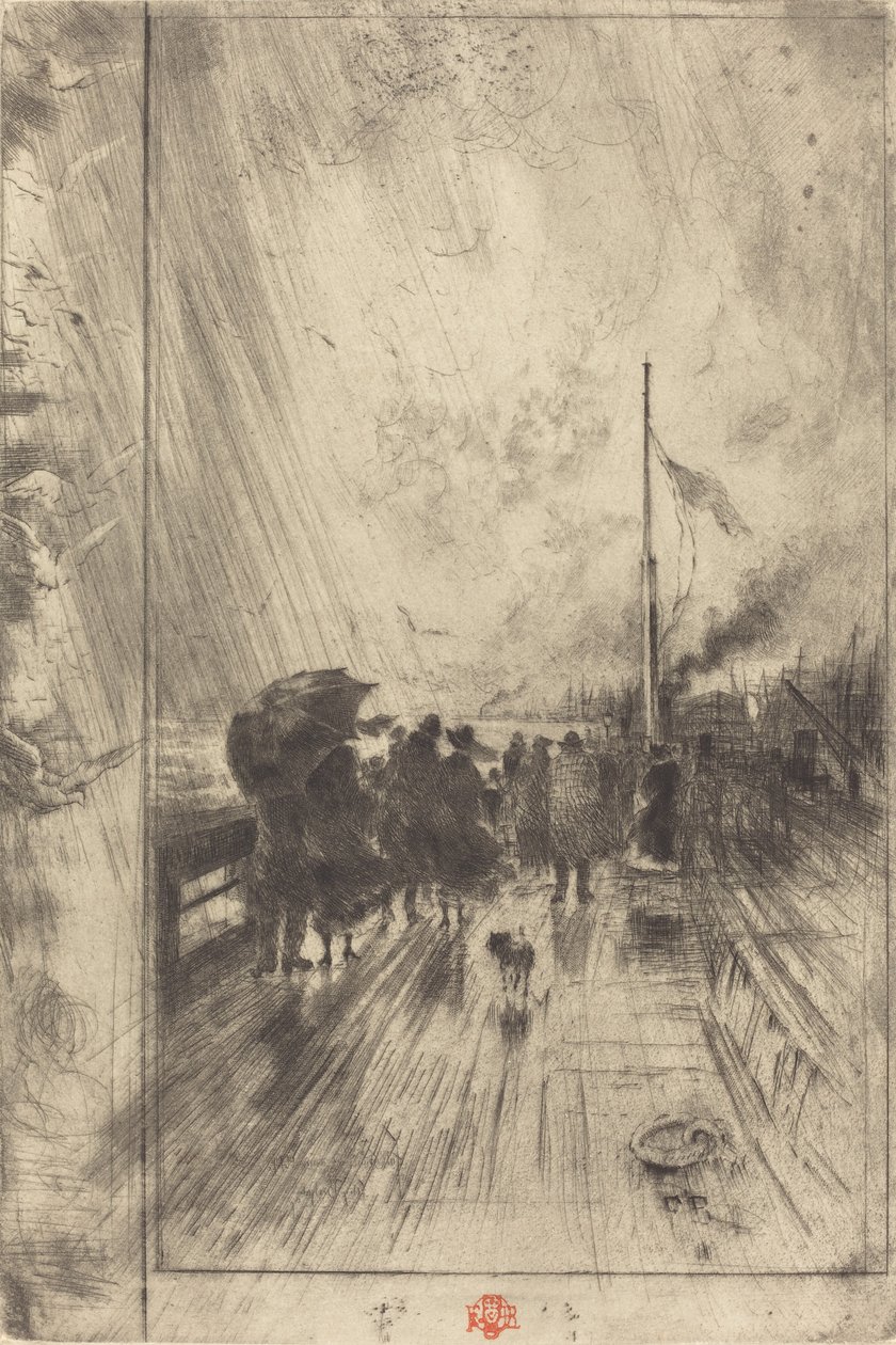 英国的一个码头，1879年。 作者 菲利克斯·希拉勒·布霍特