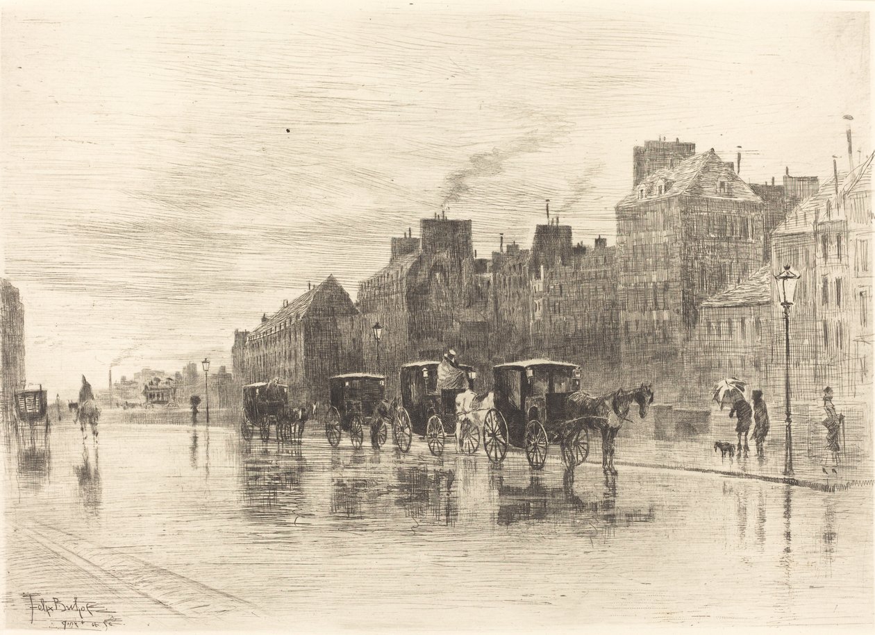 冬日的早晨，在Quai de l