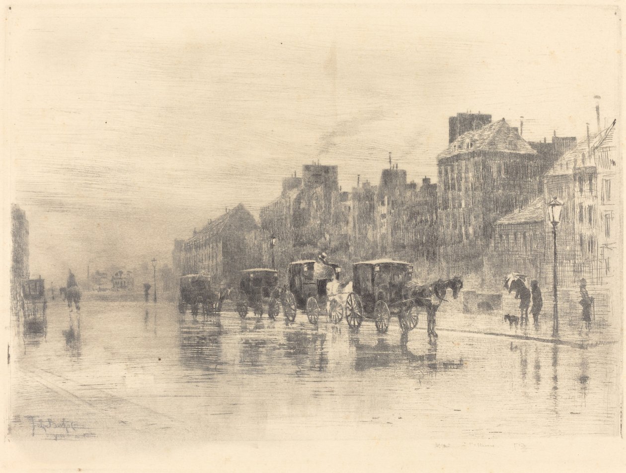 冬日的早晨，在Quai de l