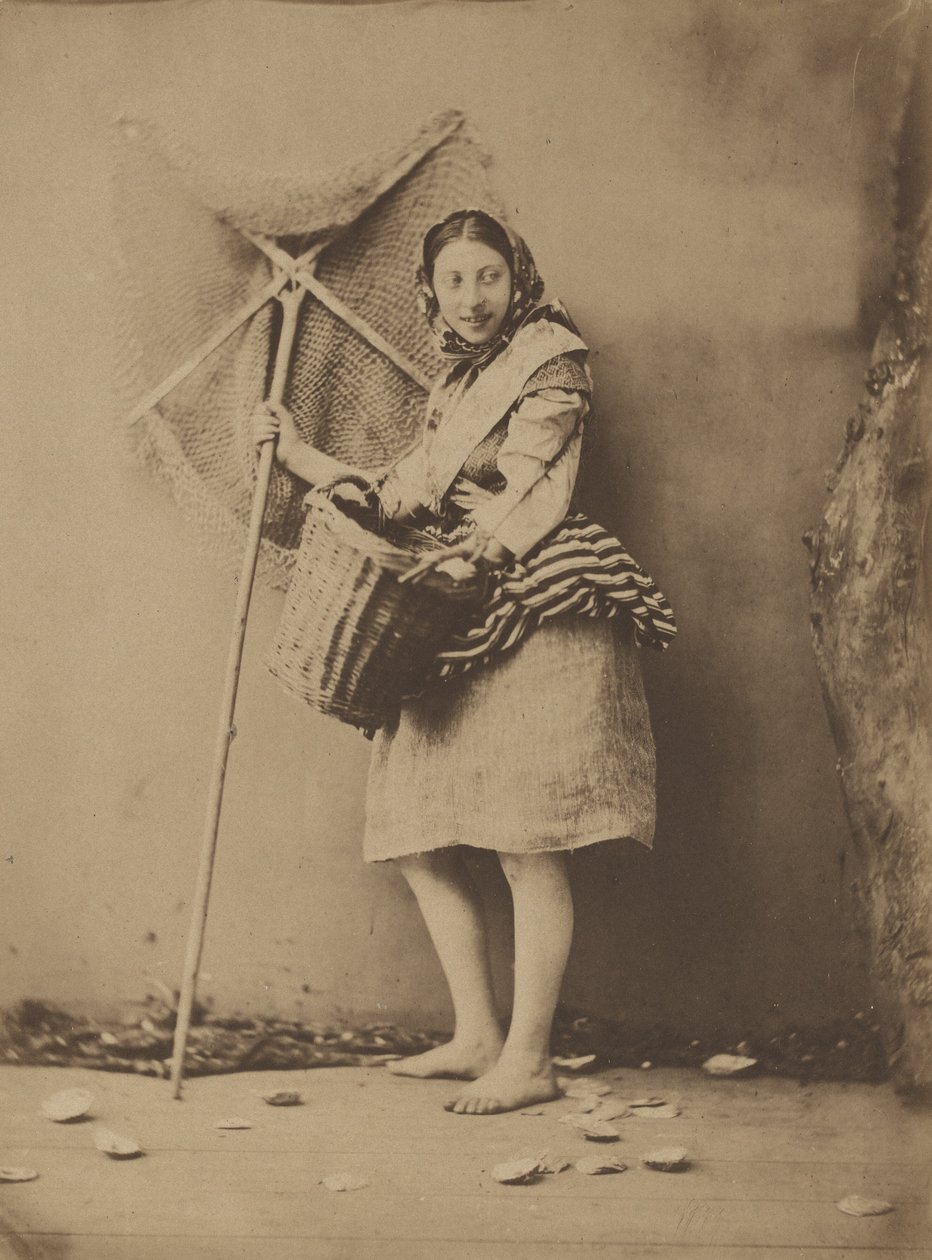 渔虾姑娘，约 1854 年（照片1854 年（照片） 作者 菲利克斯·雅克·安托万·穆兰