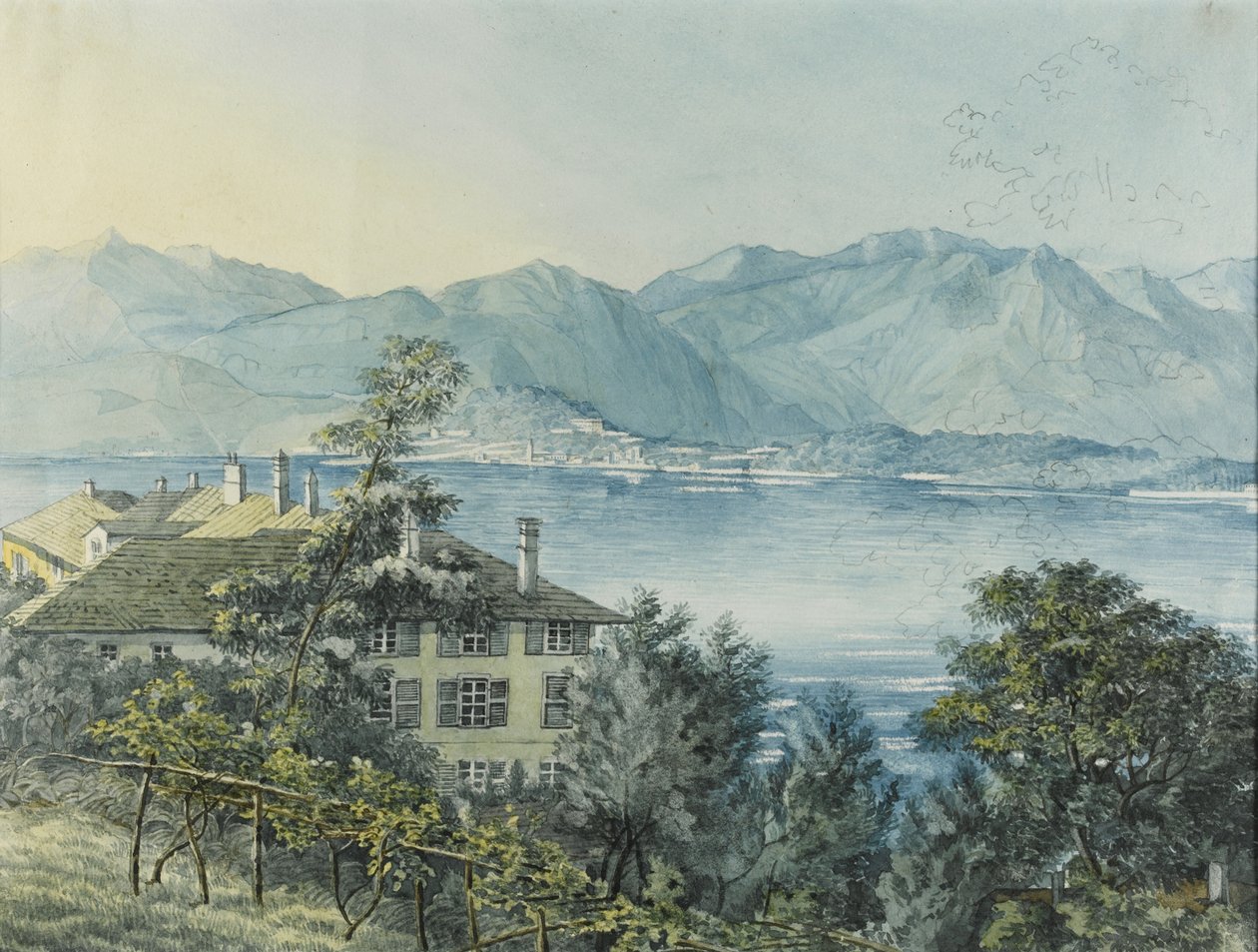 科莫湖的Cadenabbia，1837年 作者 费利克斯·门德尔松·巴托迪