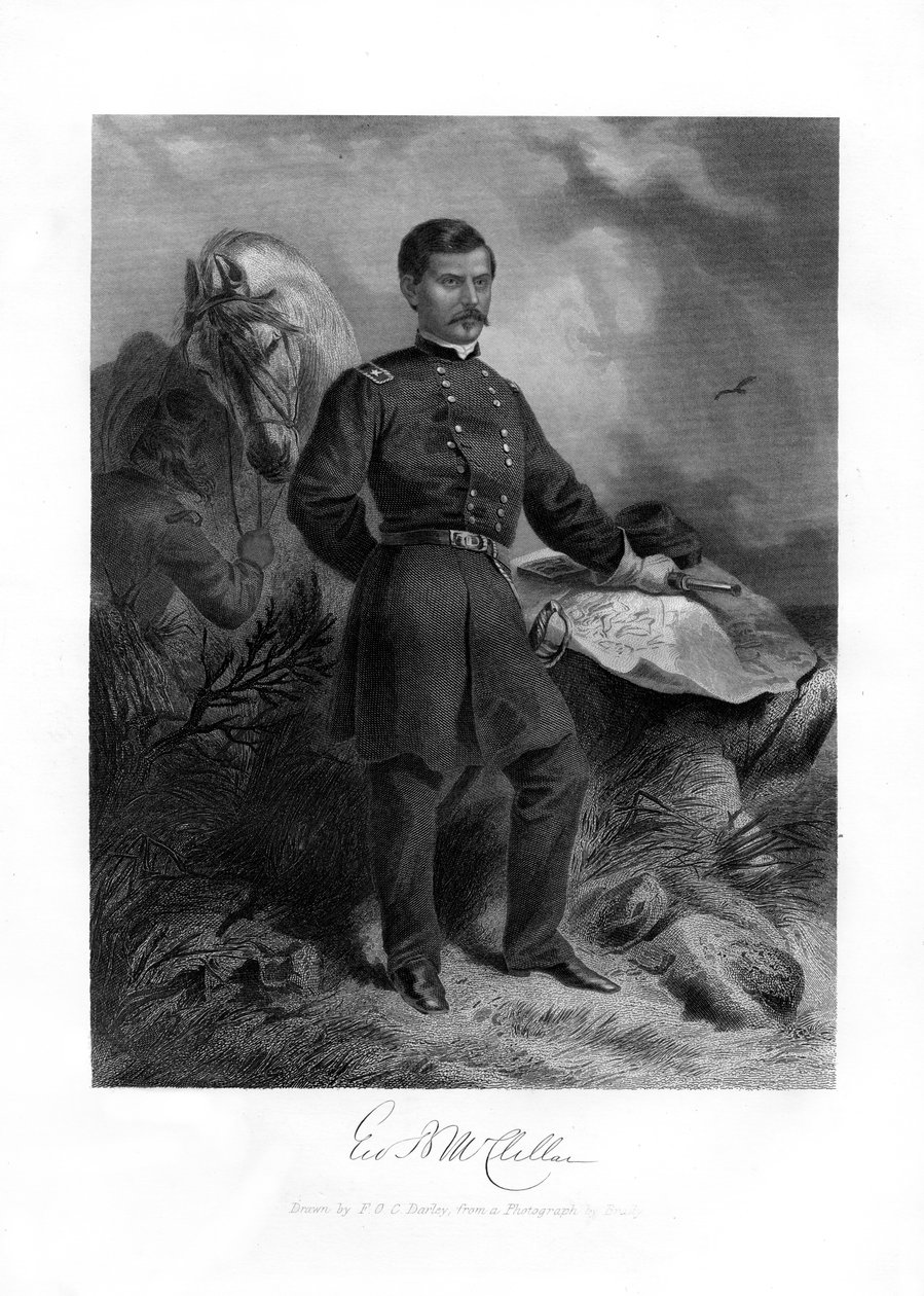 GB麦克莱伦将军，美国内战少将，1862-1867年。 作者 费利克斯·奥克塔维斯·卡尔·达利