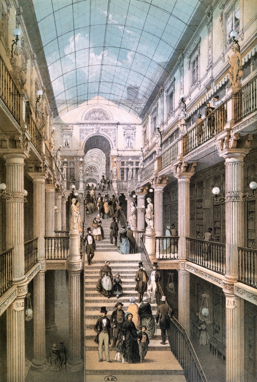 南特的Passage Pommeraye，c.1843 作者 菲诺克斯·贝诺斯之后