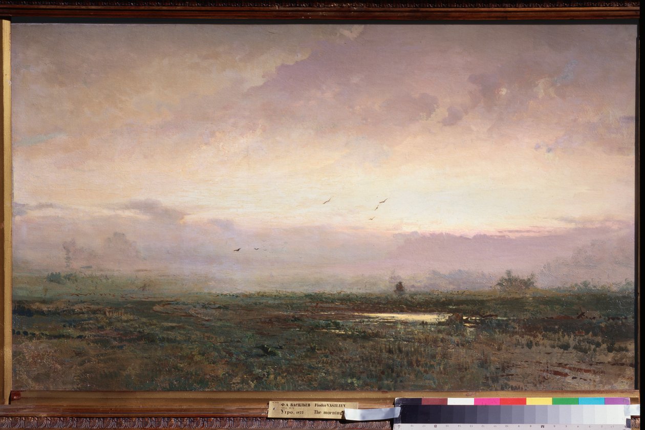Matin (Morning) - Peinture de Fyodor Vasilyev (Feodor Alexandrovich, Fiodor Alexandrovitch Vassiliev (1850-1873)), huile sur toile 作者 费奥多·亚历山德罗维奇·瓦西里耶夫
