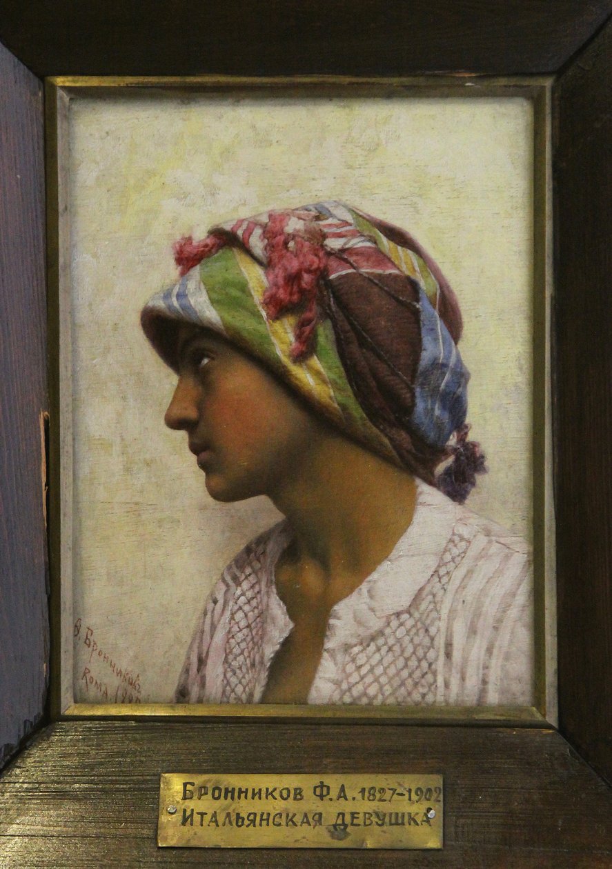 意大利女孩》，1880年 作者 费奥多尔·安德烈耶维奇·布隆尼科夫