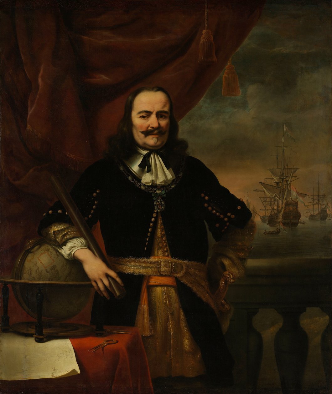 Michiel de Ruyter的肖像 作者 费迪南德·波尔
