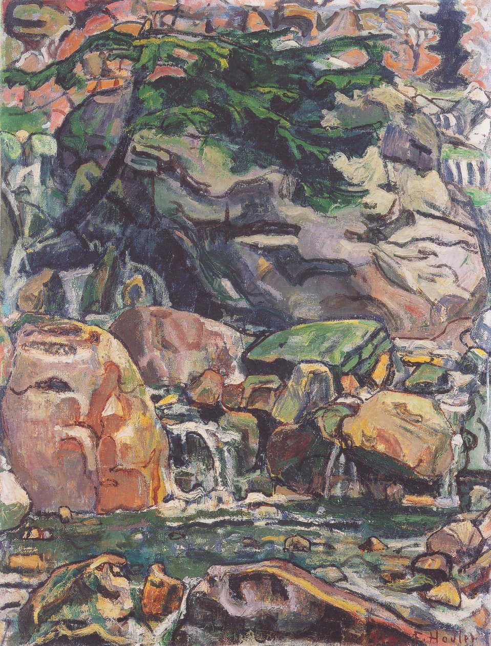 Beatenberg附近的山间溪流 作者 费迪南德·霍德勒