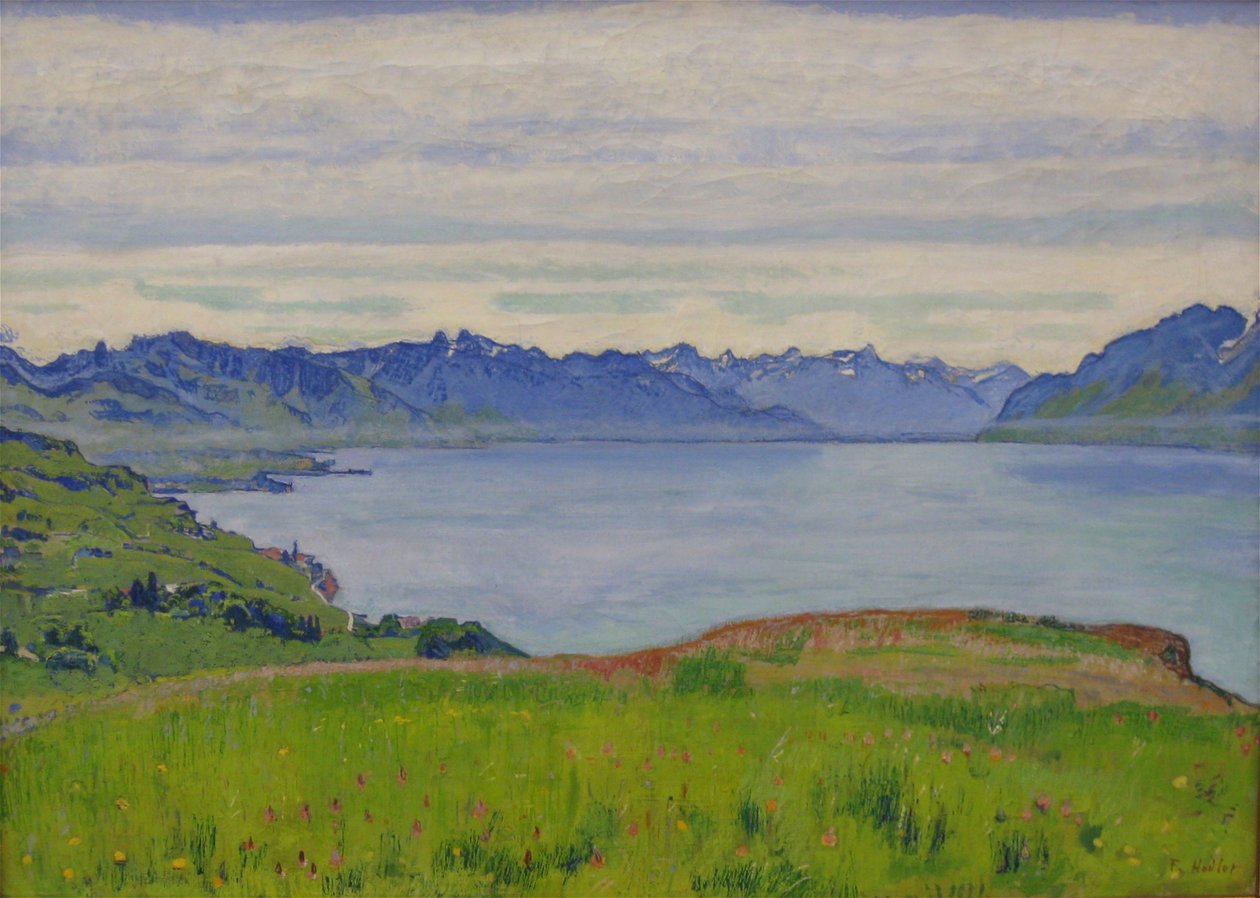 在日内瓦湖的风景 作者 费迪南德·霍德勒