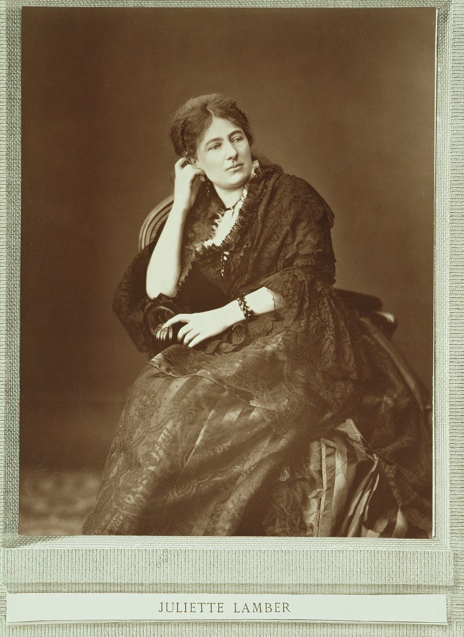 Juliette Adam，nee Lamber（1836-1936），来自&39;Galerie Contemporaine&39;，c.1874-78 作者 费迪南德·穆尼尔（Ferdinand Mulnier）