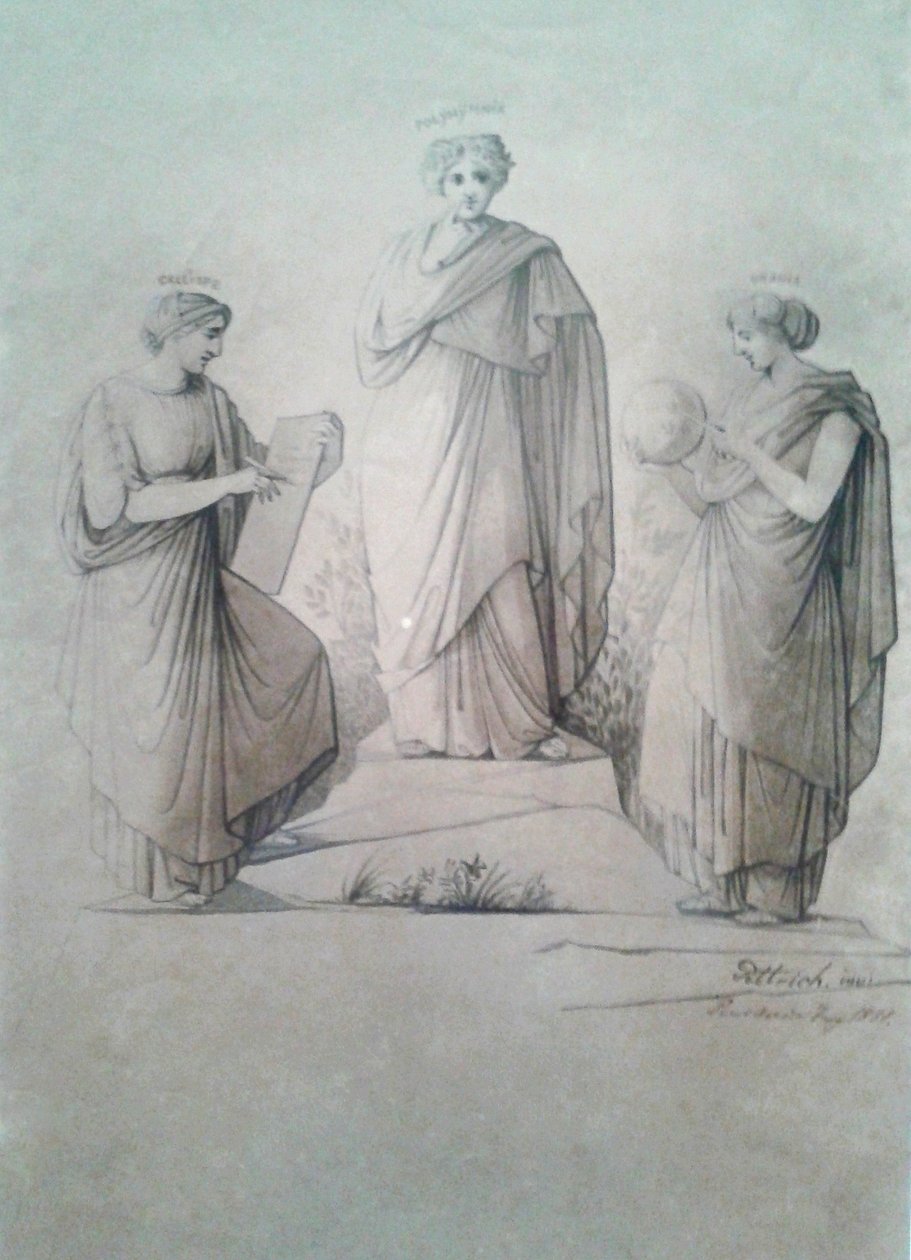 Muses Calliope，Polyhymnia和Urania 作者 费迪南德·佩特里希