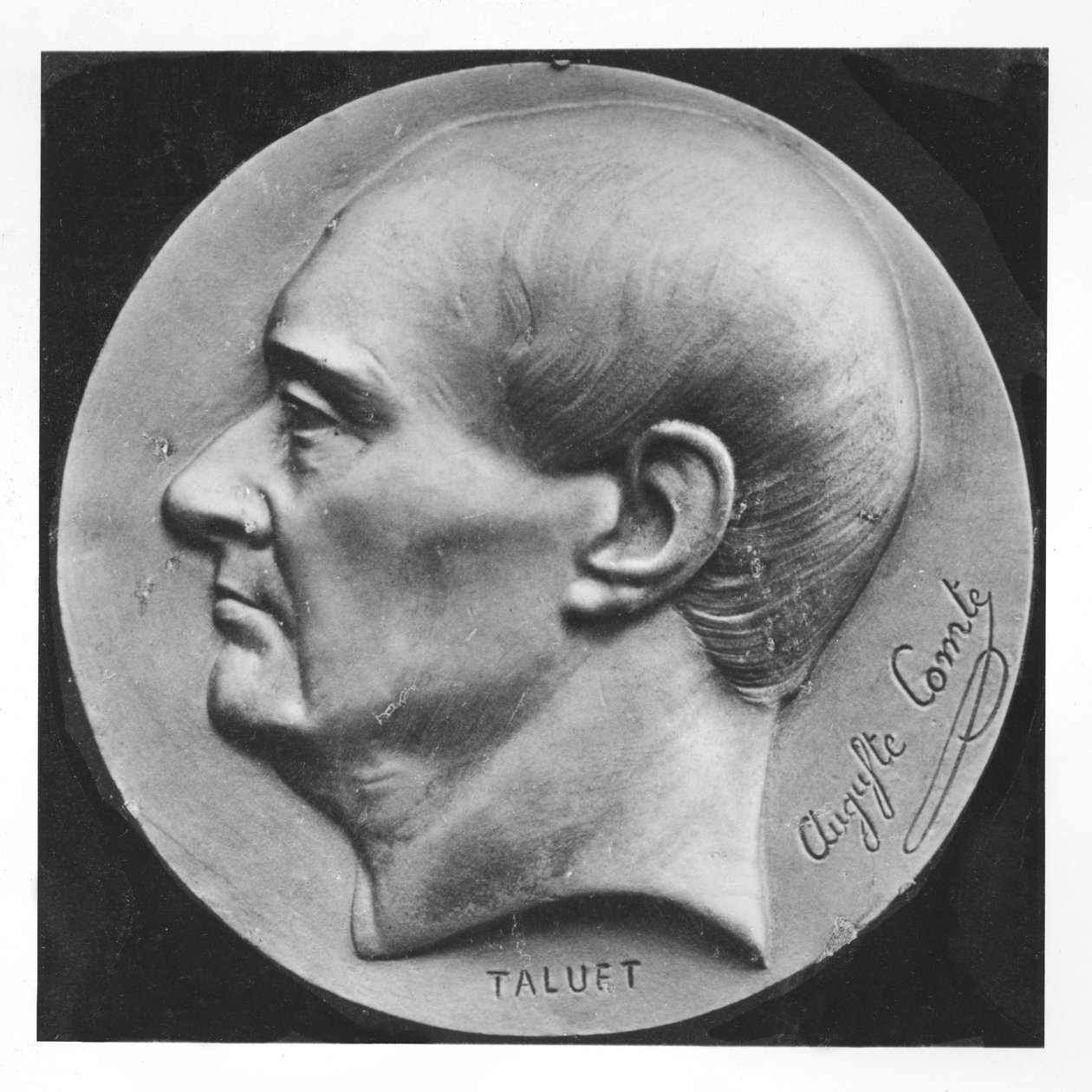 Auguste Comte（大理石）奖章 作者 费迪南德·塔卢埃特