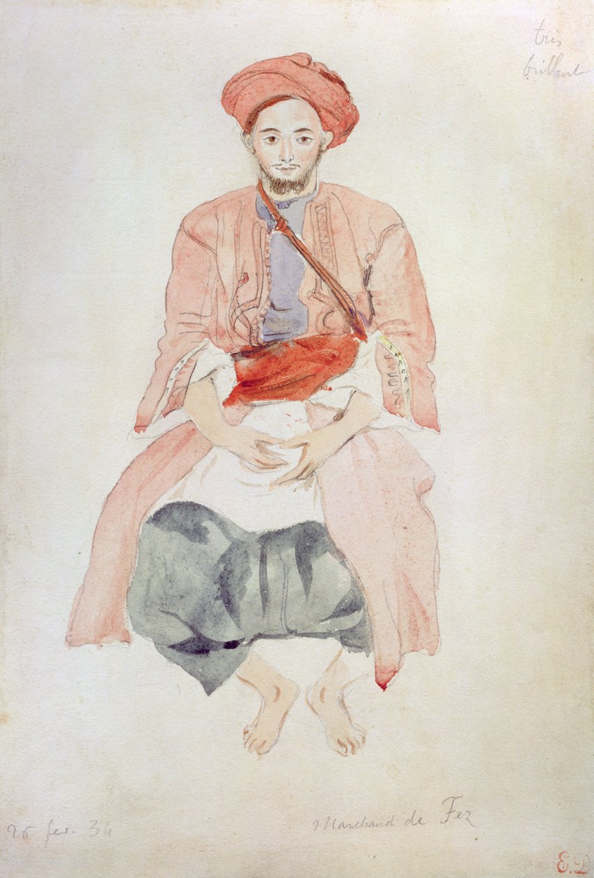 非斯供应商，1834年 作者 费迪南德·维克多·尤金·德拉克罗瓦