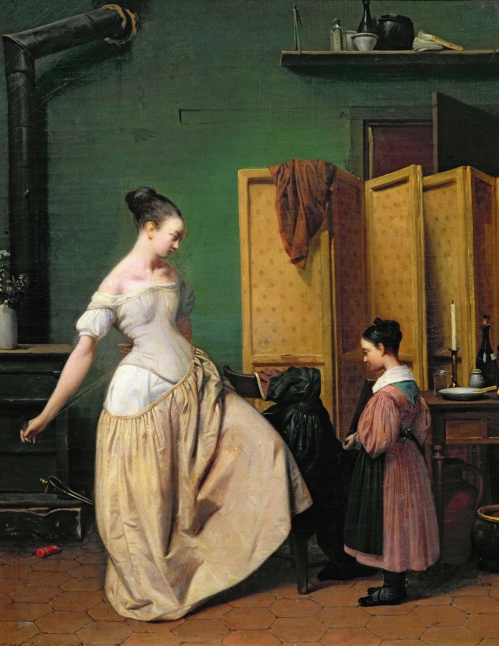 1835年她的厕所的女人 作者 费迪南德·瓦斯穆特（Ferdinand Wachsmuth）
