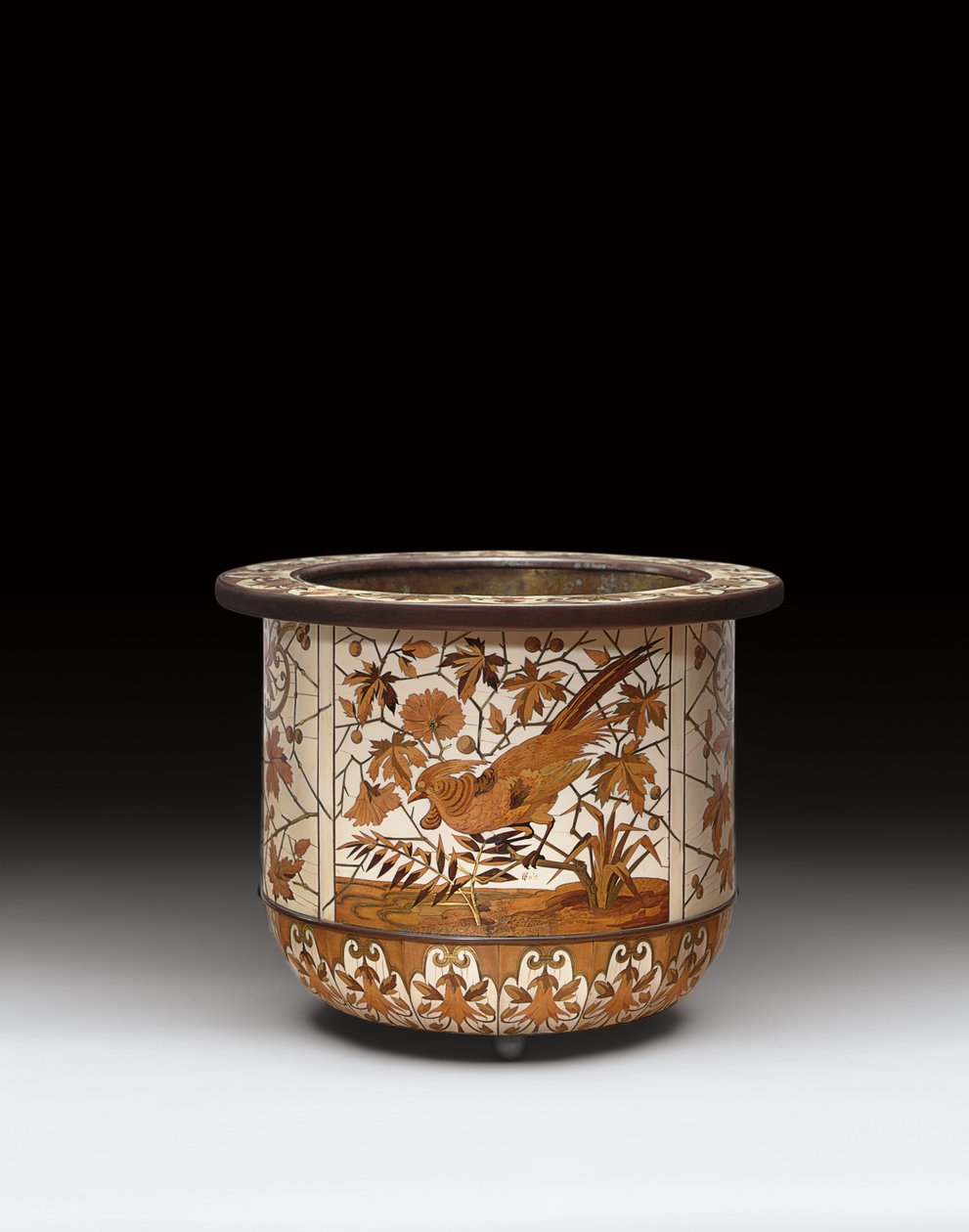 Cachepot，Maison Giroux，19世纪后半叶 作者 费迪南德·杜维尼奇