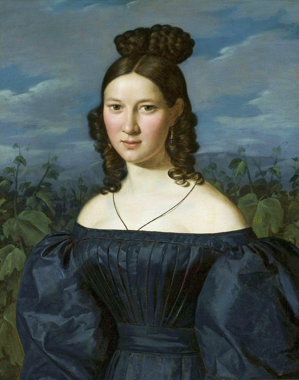 波兰语  Portret młodej dziewczyny 年轻女子的肖像。 作者 费迪南德·乔治·沃尔德米勒
