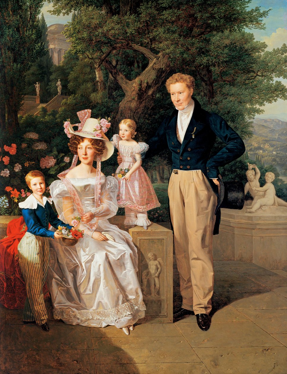 公使馆参赞西奥多-约瑟夫-里特尔-冯-诺伊豪斯（木板绘画） 作者 费迪南德·乔治·沃尔德米勒