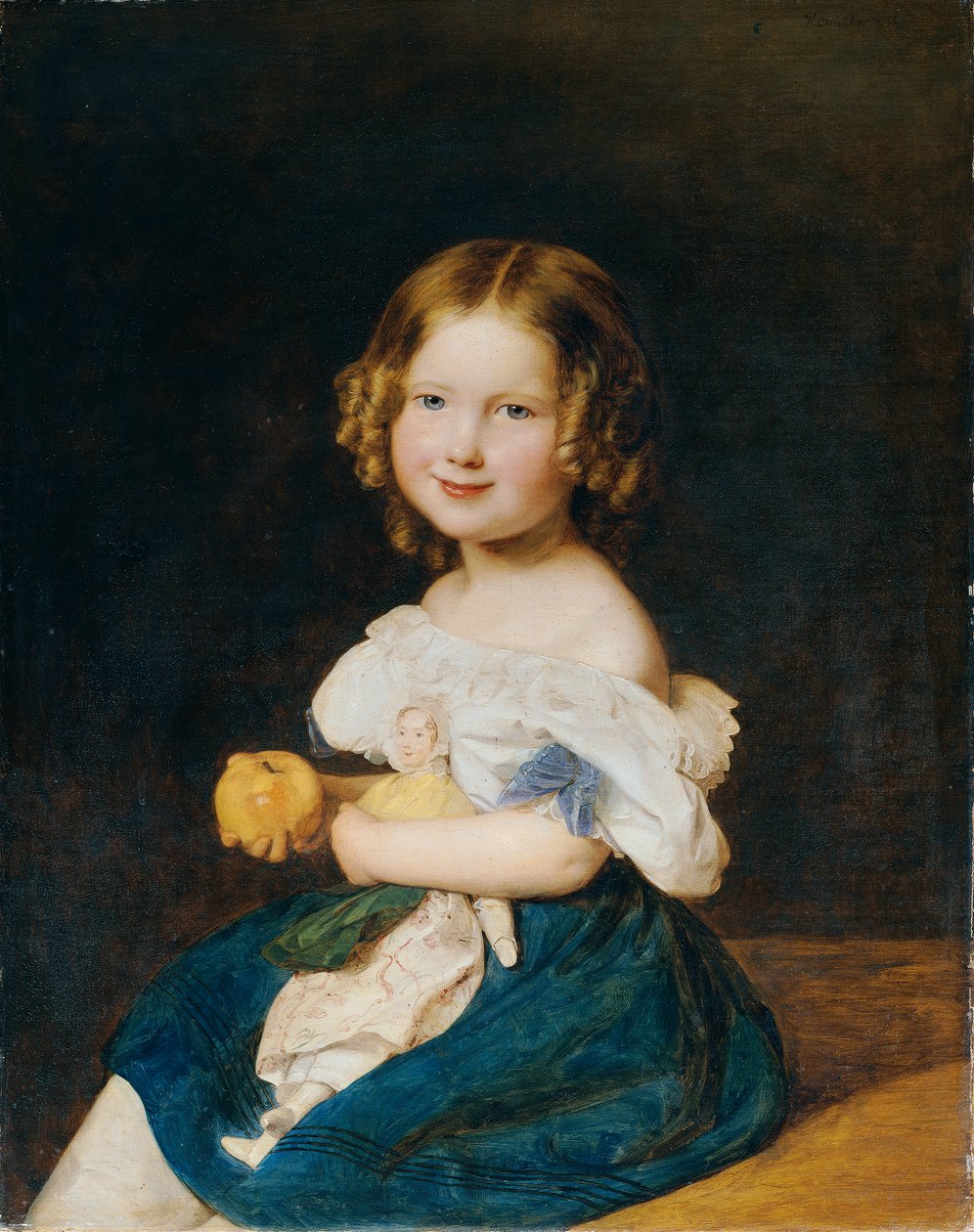 埃米莉-维尔纳（1832 - 1835），约翰和玛格达莱纳-维尔纳的女儿 作者 费迪南德·乔治·沃尔德米勒