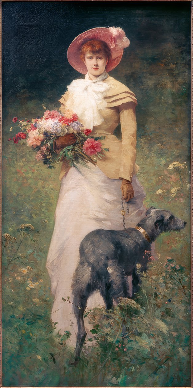 Frau mit Hund 作者 费迪南德·海尔伯特