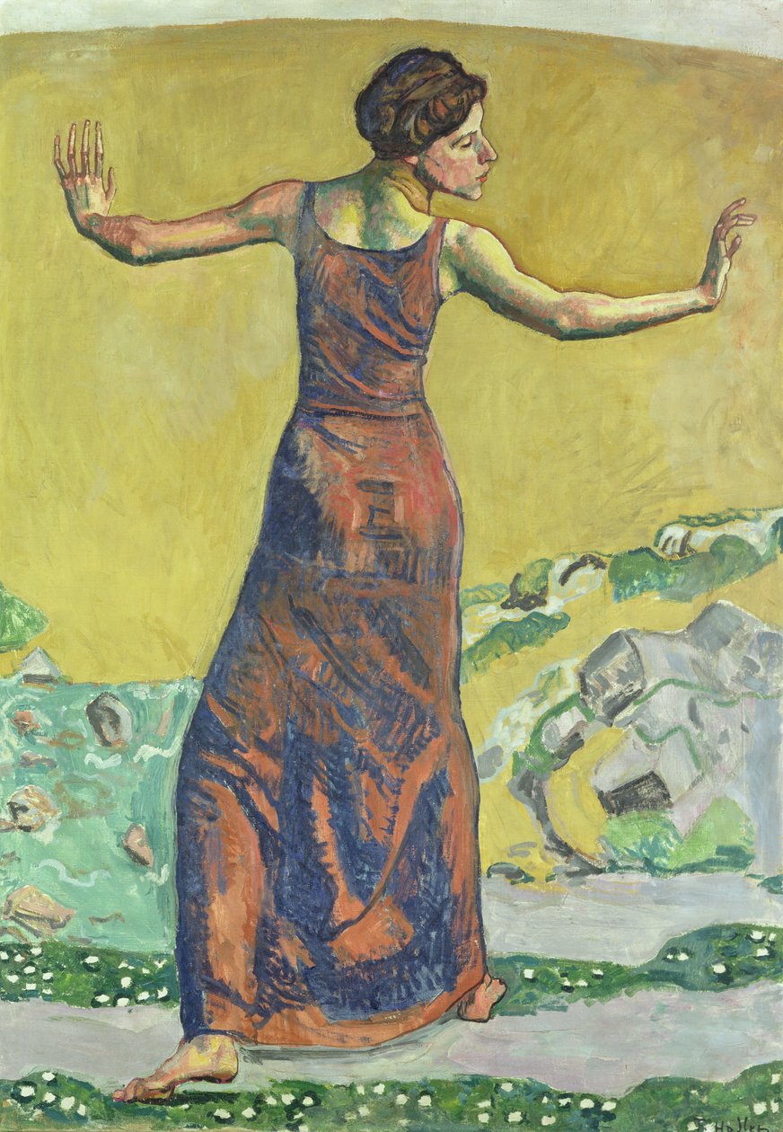 Femme Joyeuse（布面油画）（另请参见155108） 作者 费迪南德·霍德勒