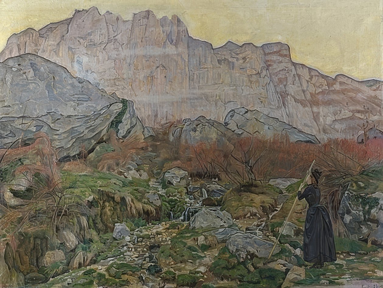 La Vision（山峦景观）。 1889年 作者 费迪南德·霍德勒