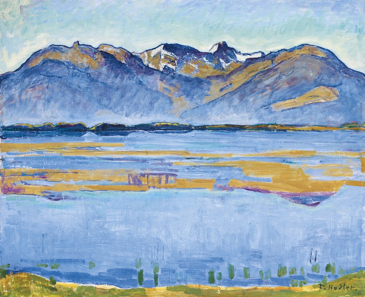 蒙大拿州景观与Becs de Bosson和Vallon deRéchy，1915年 作者 费迪南德·霍德勒