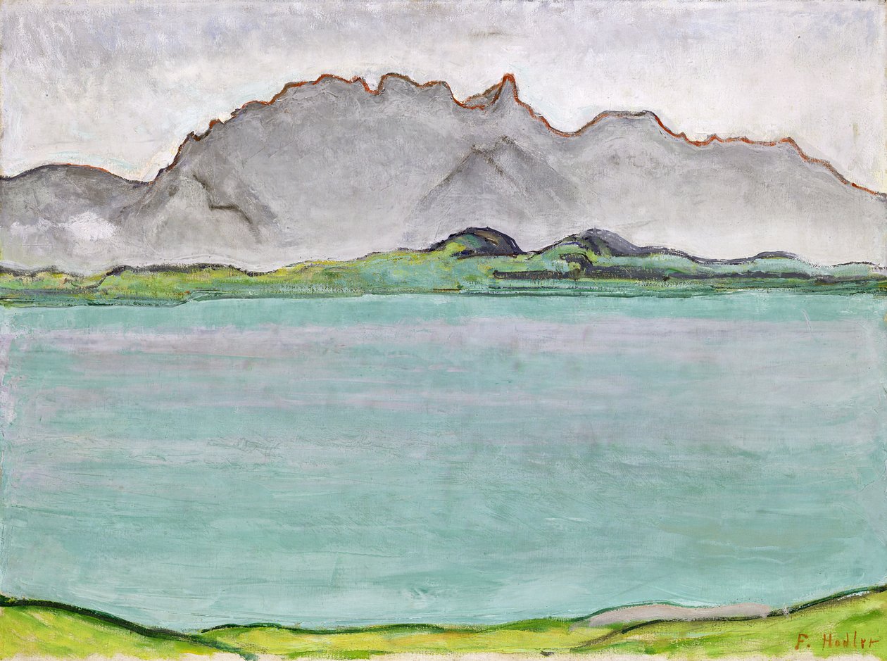 斯托克山脉和图恩湖，1911年 作者 费迪南德·霍德勒