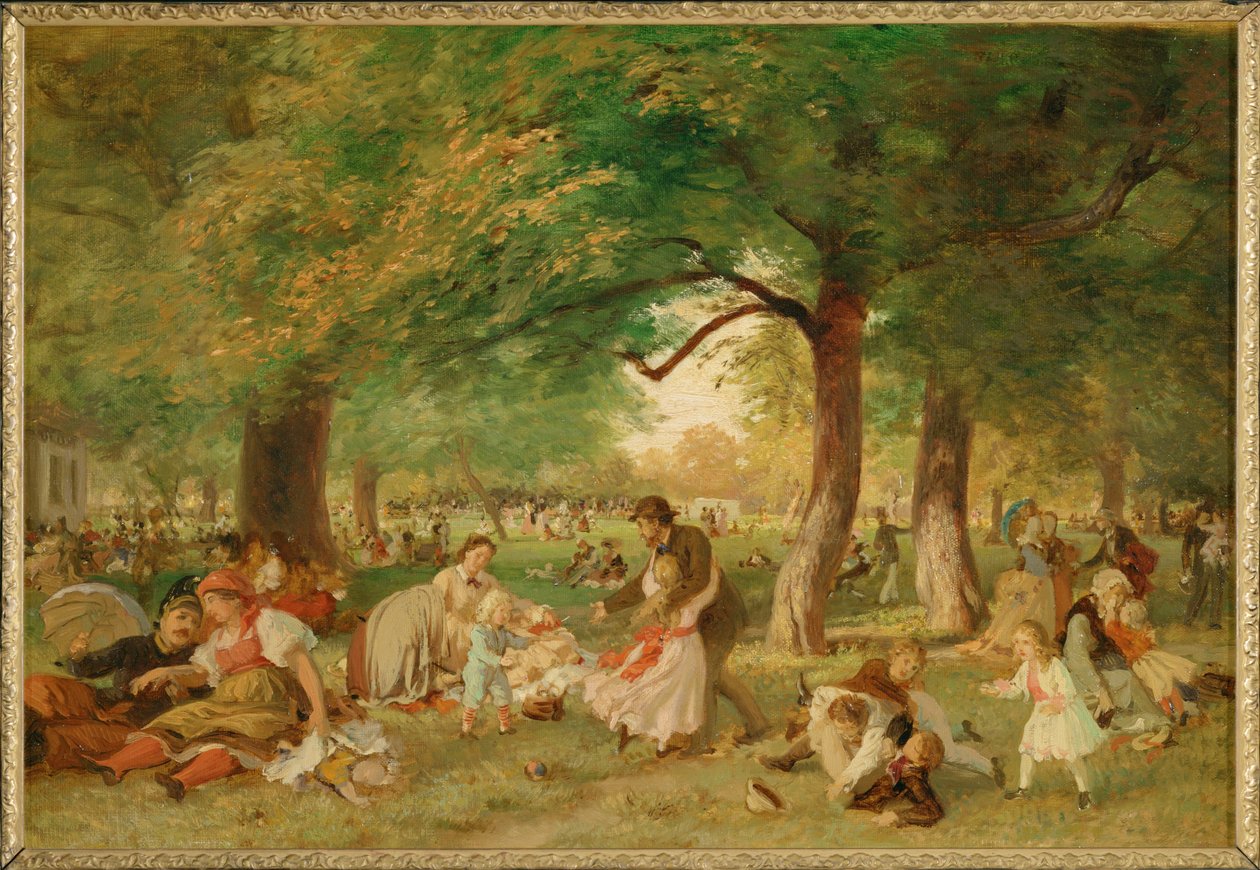 Nachmittag im Prater - 在普拉特的一个下午......（布面油画） 作者 费迪南·尤利乌斯·威廉·劳夫伯格