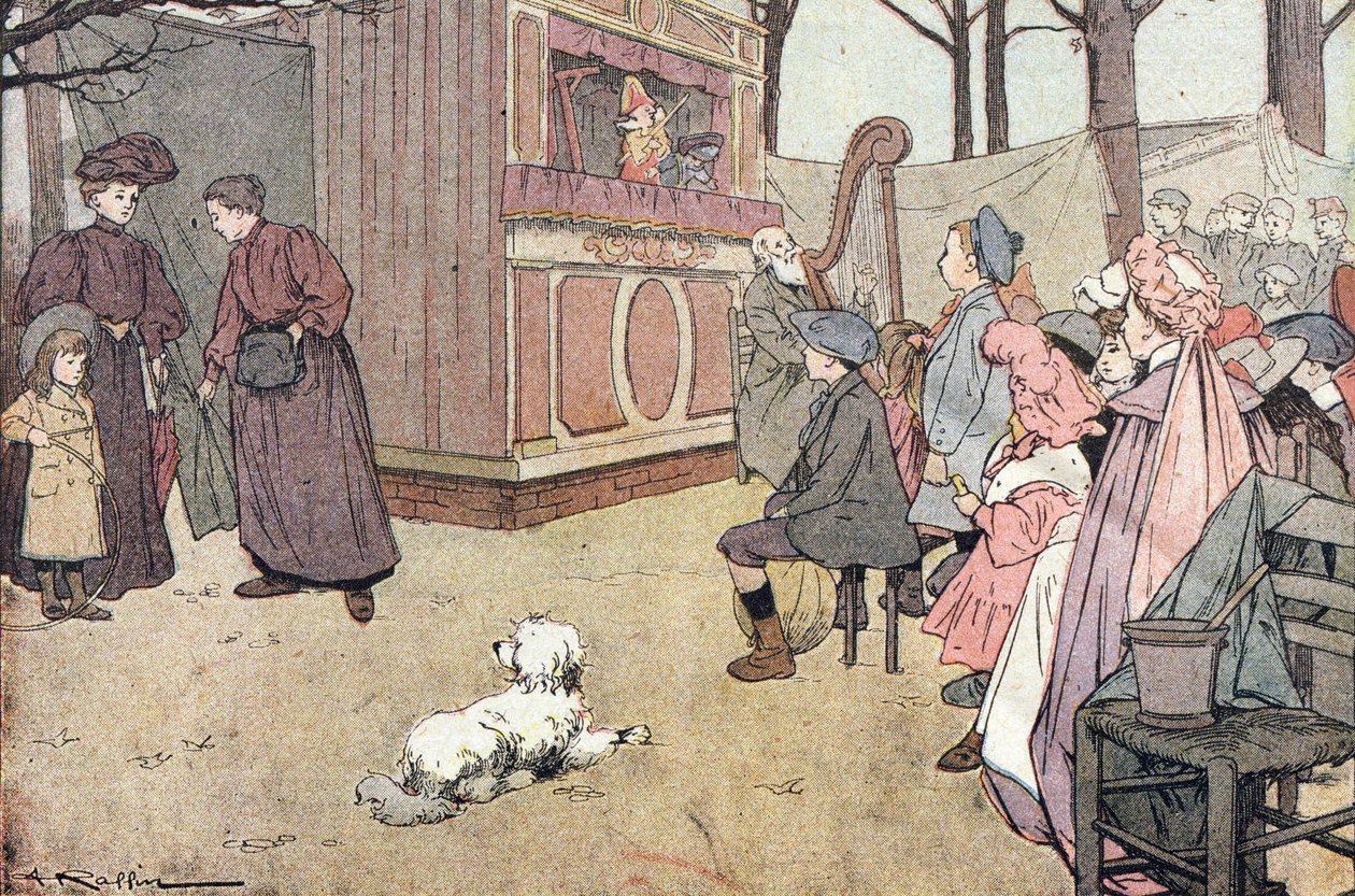 疯狂剧院》，载于《童年的想象》，约 1900 年（雕刻） 作者 费迪南德·拉芬
