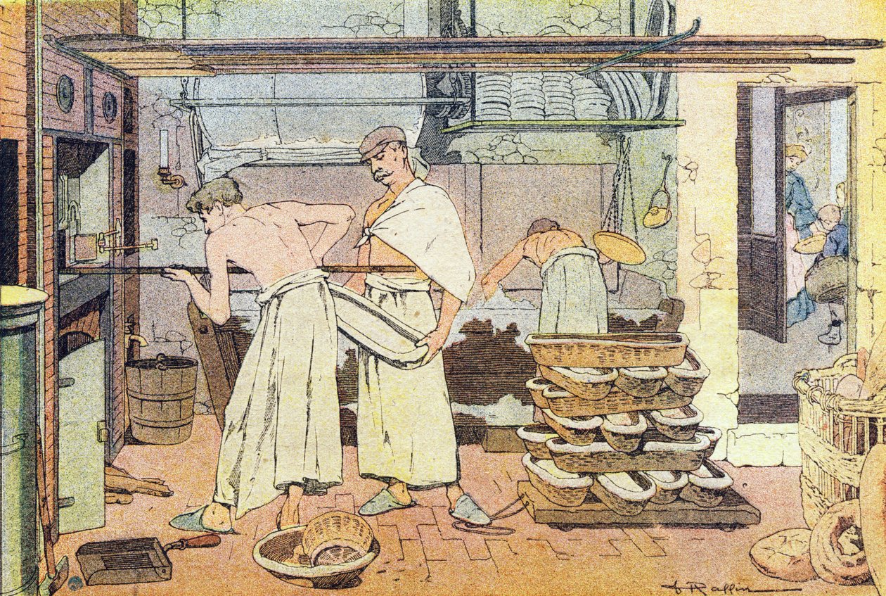 面包师，《童年的想象》，约 1900 年（雕刻） 作者 费迪南德·拉芬