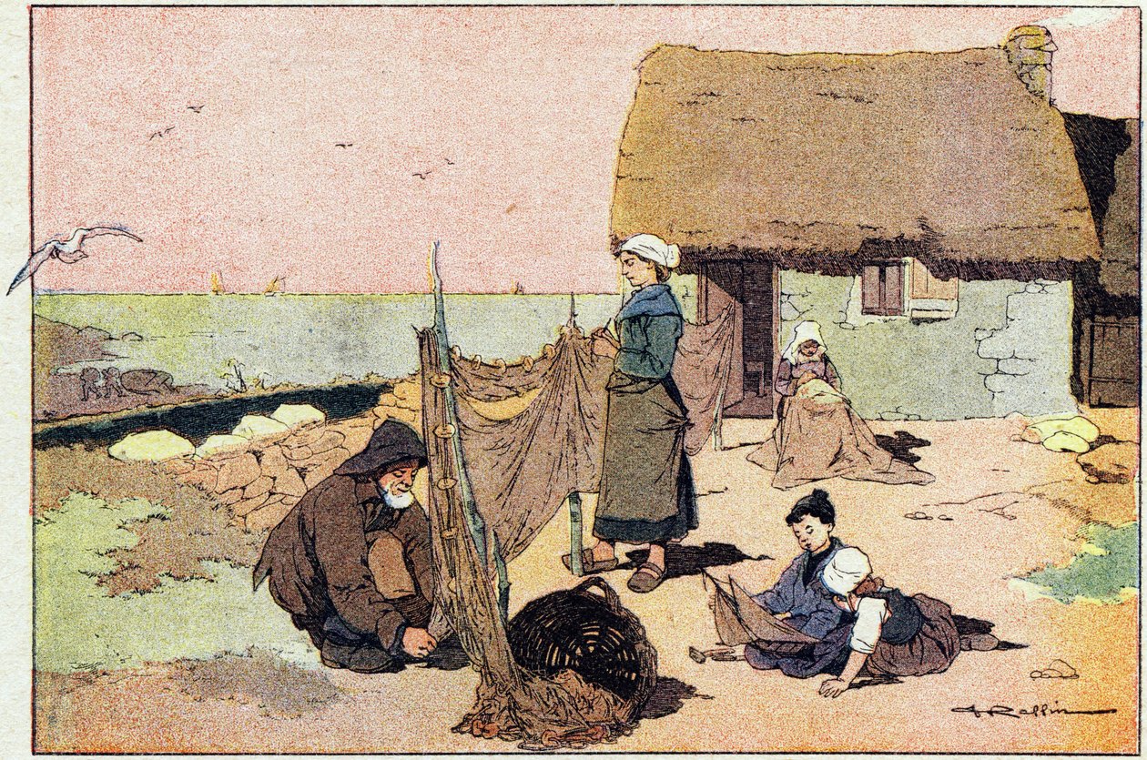 罪人，《童年的想象》，约 1900 年（雕刻） 作者 费迪南德·拉芬