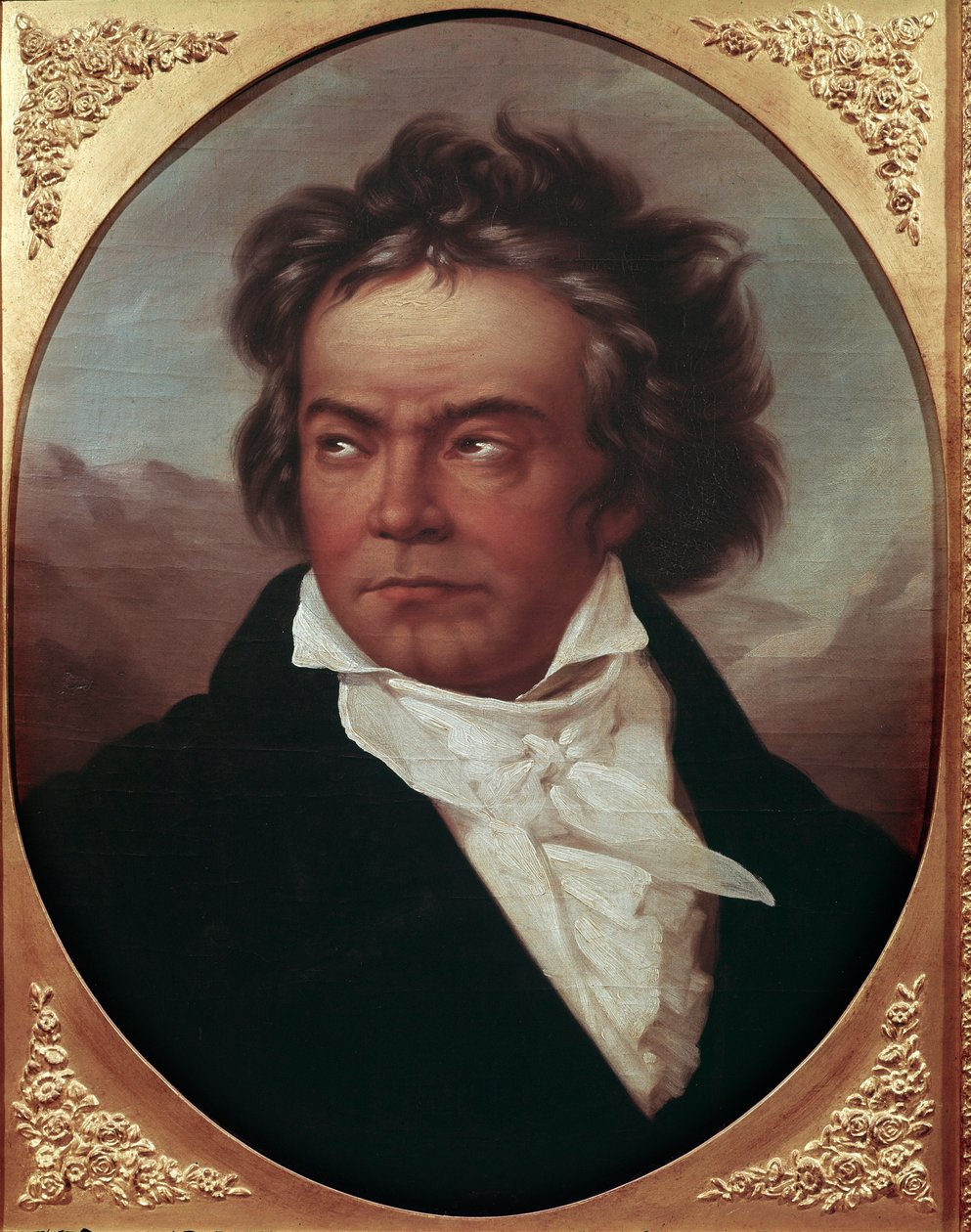 德国作曲家路德维希·范·贝多芬（Ludwig van Beethoven，1770-1827）49岁时的肖像（德国作曲家路德维希·范·贝多芬（Ludwig van Beethoven）49岁）费迪南德·希蒙（Ferdinand Schimon，1797-1852）的绘画，1819年波恩，作曲家之家 作者 费迪南德·希蒙（Ferdinand Schimon）