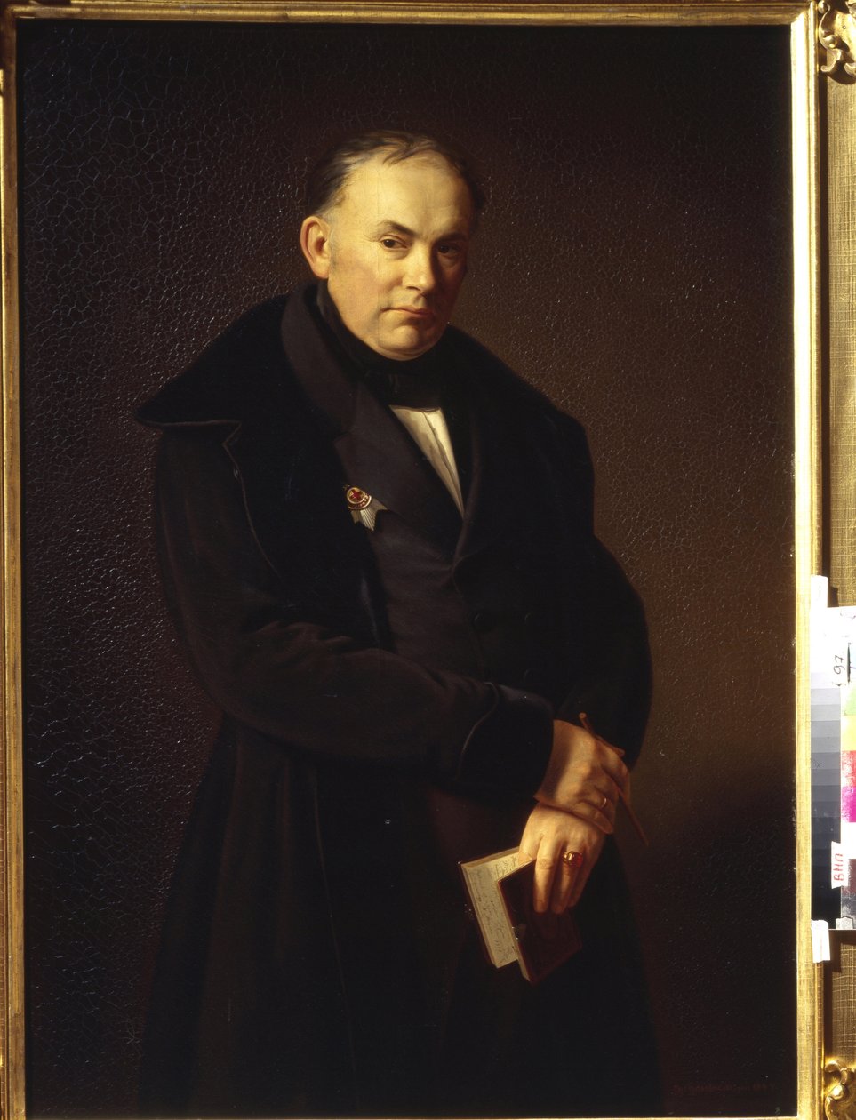 Portrait du poete Vasily Andreyevich Zhukovsky (1783-1852)（诗人 V. Zhukovsky 的肖像）。费迪南德-西奥多-希德布兰特（1804-1874 年）的绘画，纸上水彩，1844 年。阿尔芒艺术（杜塞尔多夫） 作者 费迪南德·西奥多·希尔德布兰特