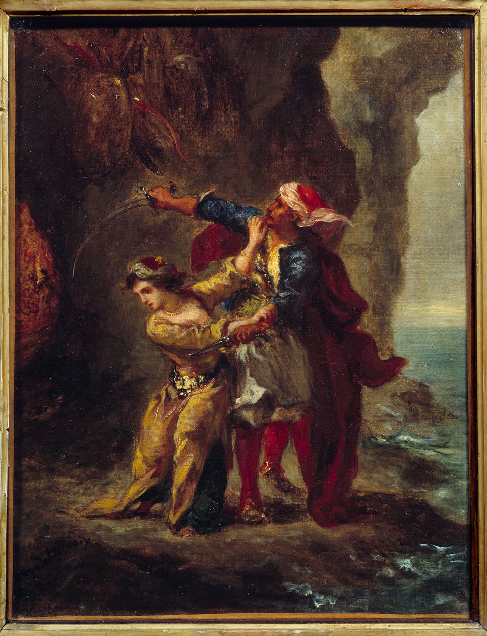 Abydos fiancee. (The Bride of Abydos) Illustration of George Gordon Byron