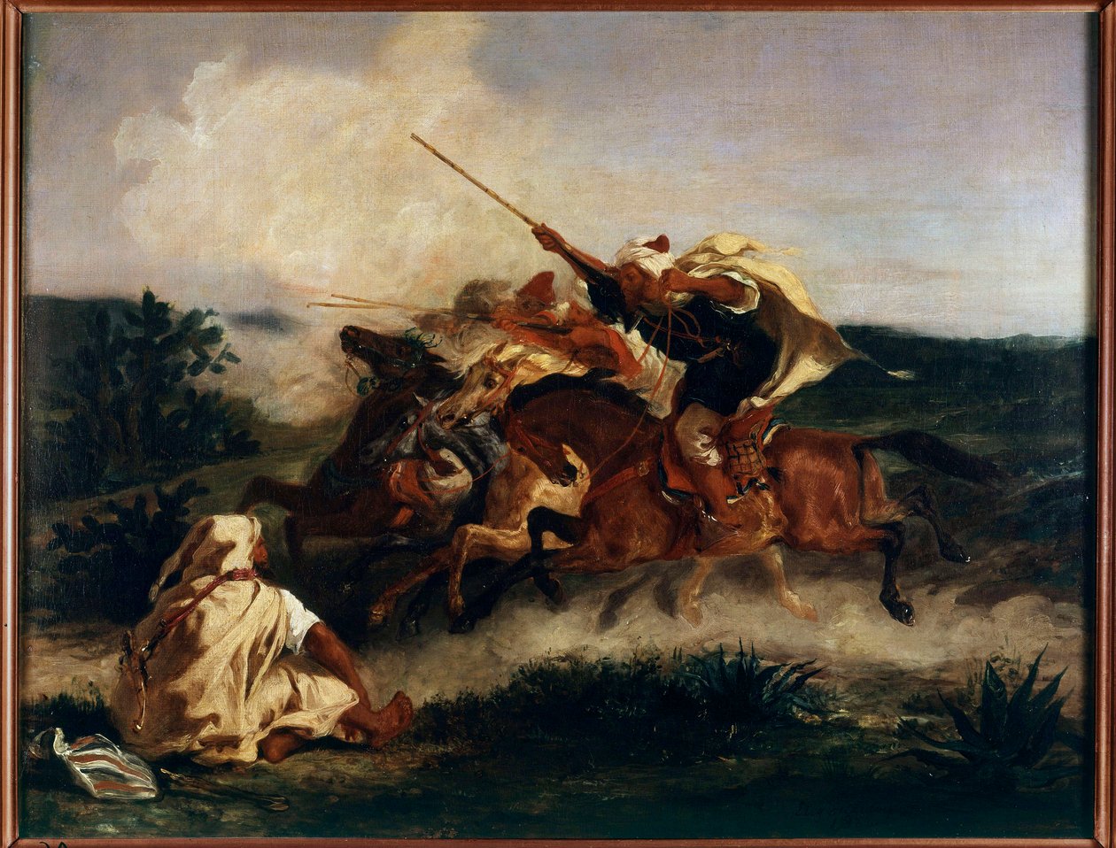 Arabic Fantasia Painting by Eugene Delacroix (1798-1863) 1832 作者 费迪南德·维克多·尤金·德拉克罗瓦