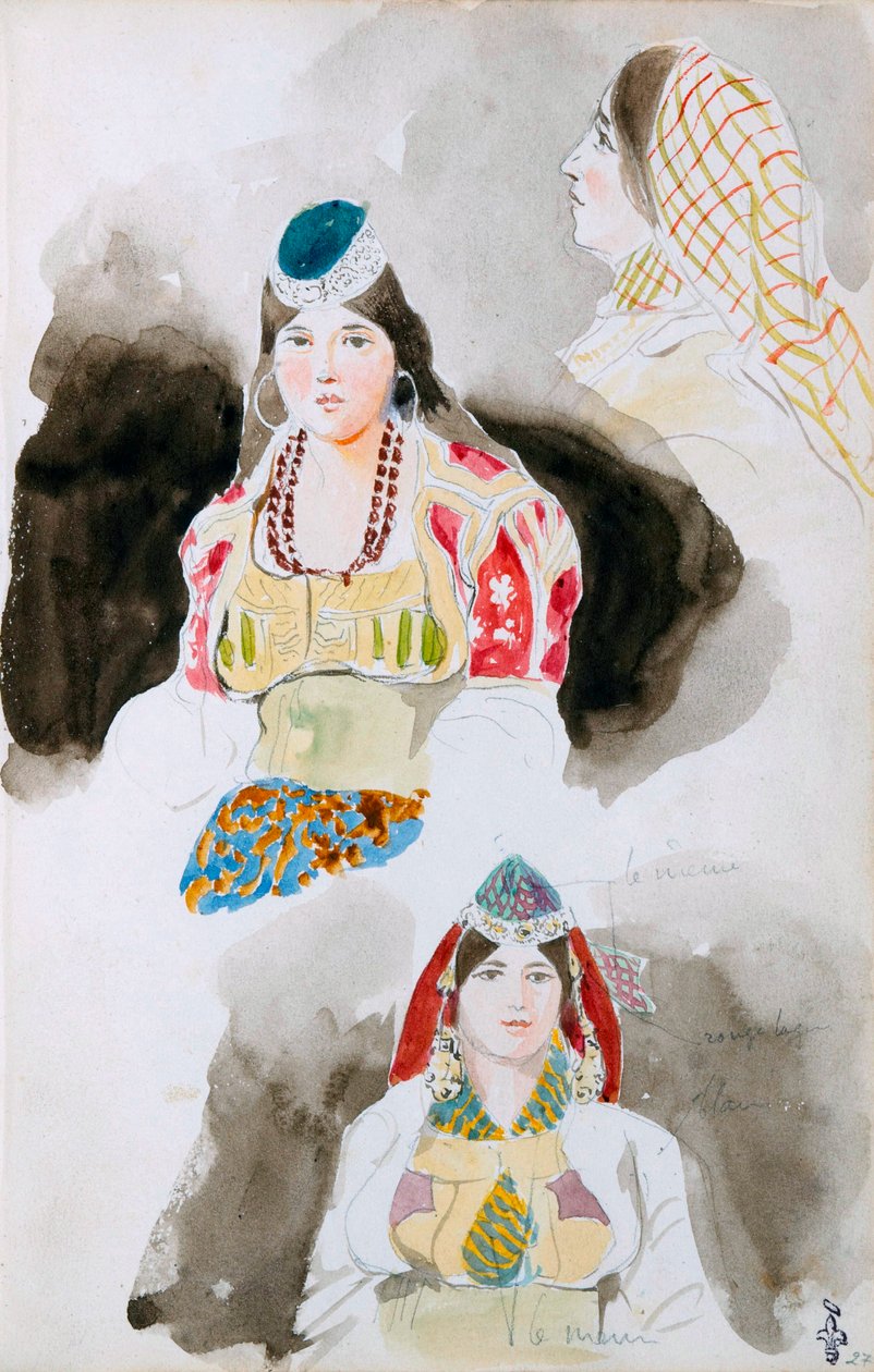 摘自摩洛哥素描本，1832年 作者 费迪南德·维克多·尤金·德拉克罗瓦