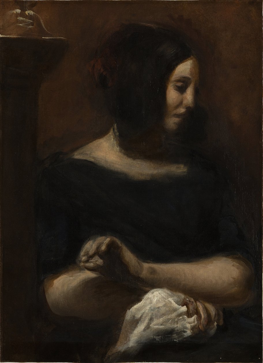 乔治·桑（George Sand），1838年。 作者 费迪南德·维克多·尤金·德拉克罗瓦