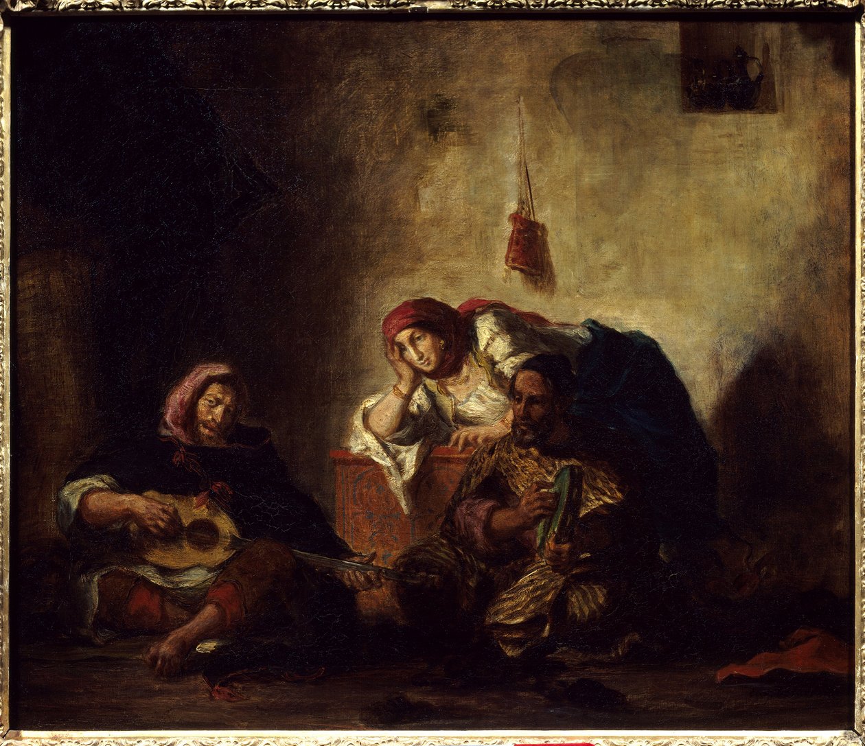 摩洛哥 Mogador 的犹太音乐家（Essaouira 的原名），Eugene Delacroix 作画，1798-1863 年，1847 年 0,46x0,55 m 巴黎，卢浮宫。 作者 费迪南德·维克多·尤金·德拉克罗瓦