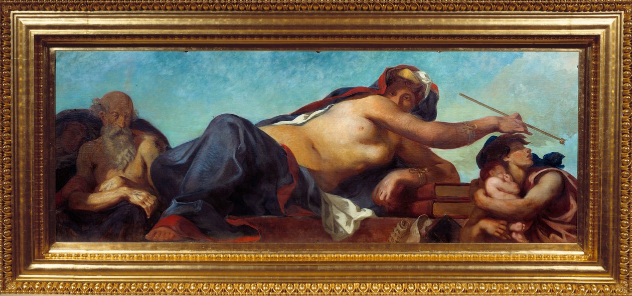 尤金·德拉克洛瓦 (Eugene Delacroix) 的 La Justice Peinture (1798-1863) 作者 费迪南德·维克多·尤金·德拉克罗瓦