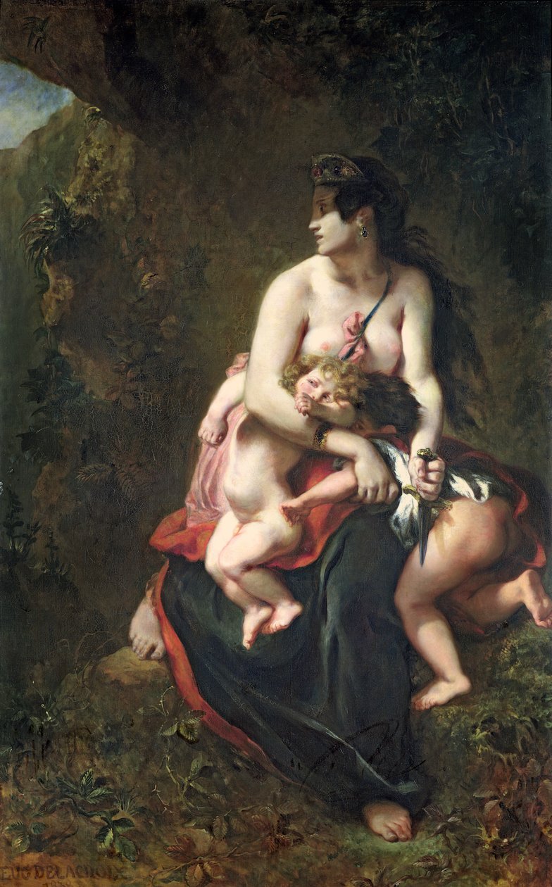 美狄亚，1838年 作者 费迪南德·维克多·尤金·德拉克罗瓦