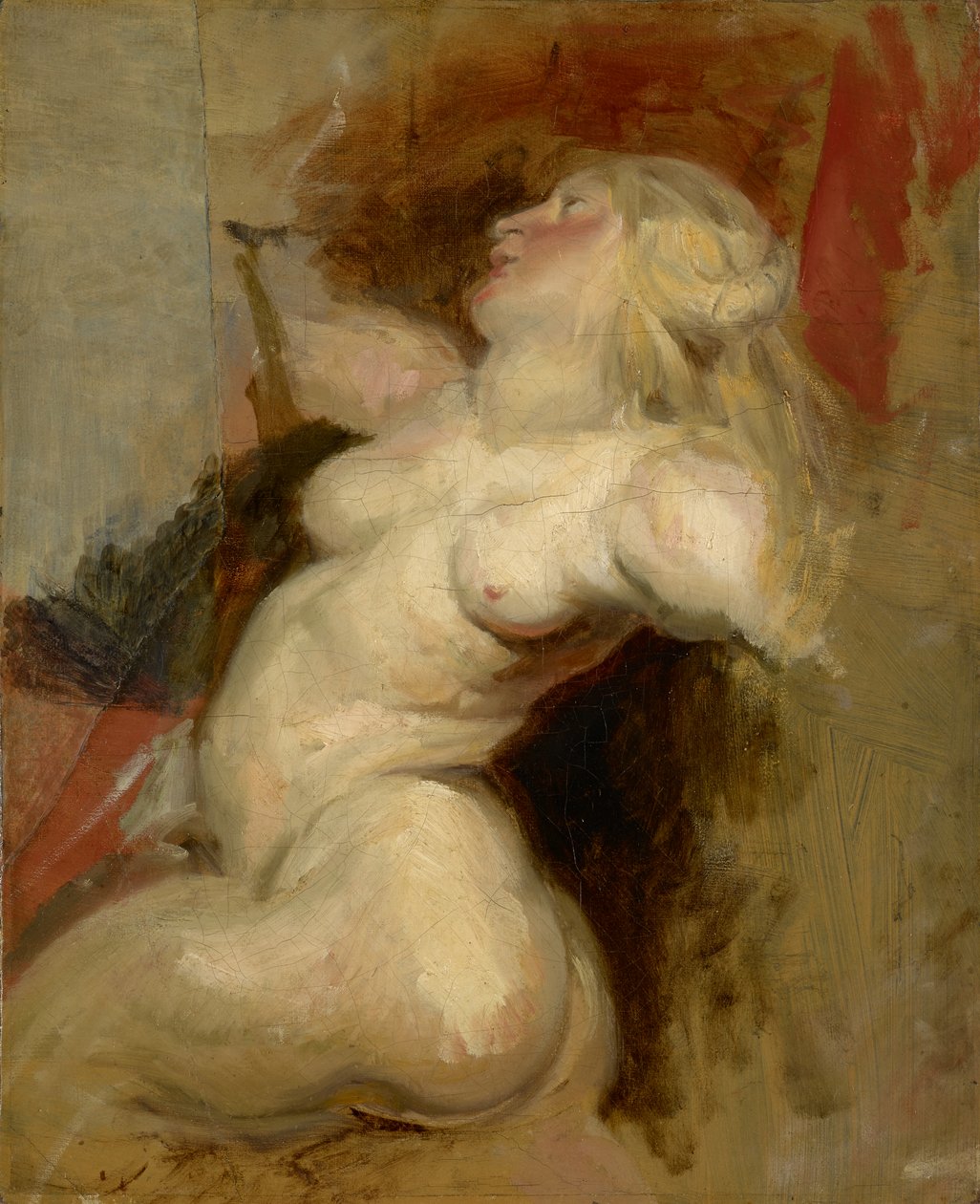 Nereid（鲁本斯之后复制），第1822页 作者 费迪南德·维克多·尤金·德拉克罗瓦