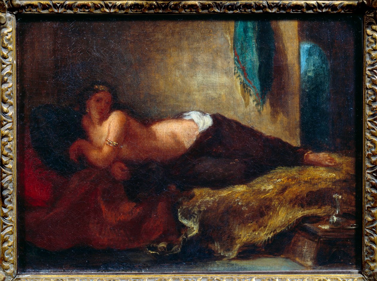 Odalisque. Painting by Eugene Delacroix (1798-1863) 作者 费迪南德·维克多·尤金·德拉克罗瓦