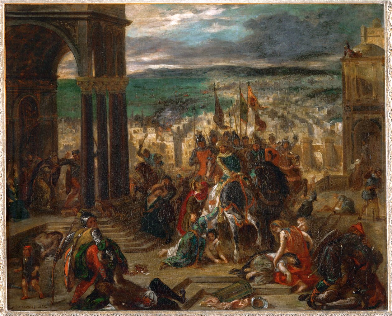 Prise de Constantinople par les Croises, 君士坦丁堡被十字军占领... 作者 费迪南德·维克多·尤金·德拉克罗瓦
