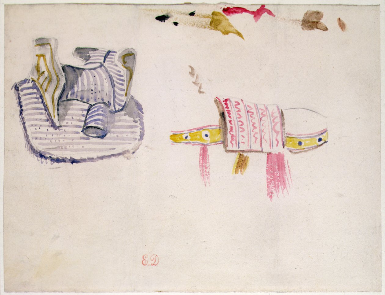 阿拉伯马鞍研究，约 1832 年（水彩画） 作者 费迪南德·维克多·尤金·德拉克罗瓦
