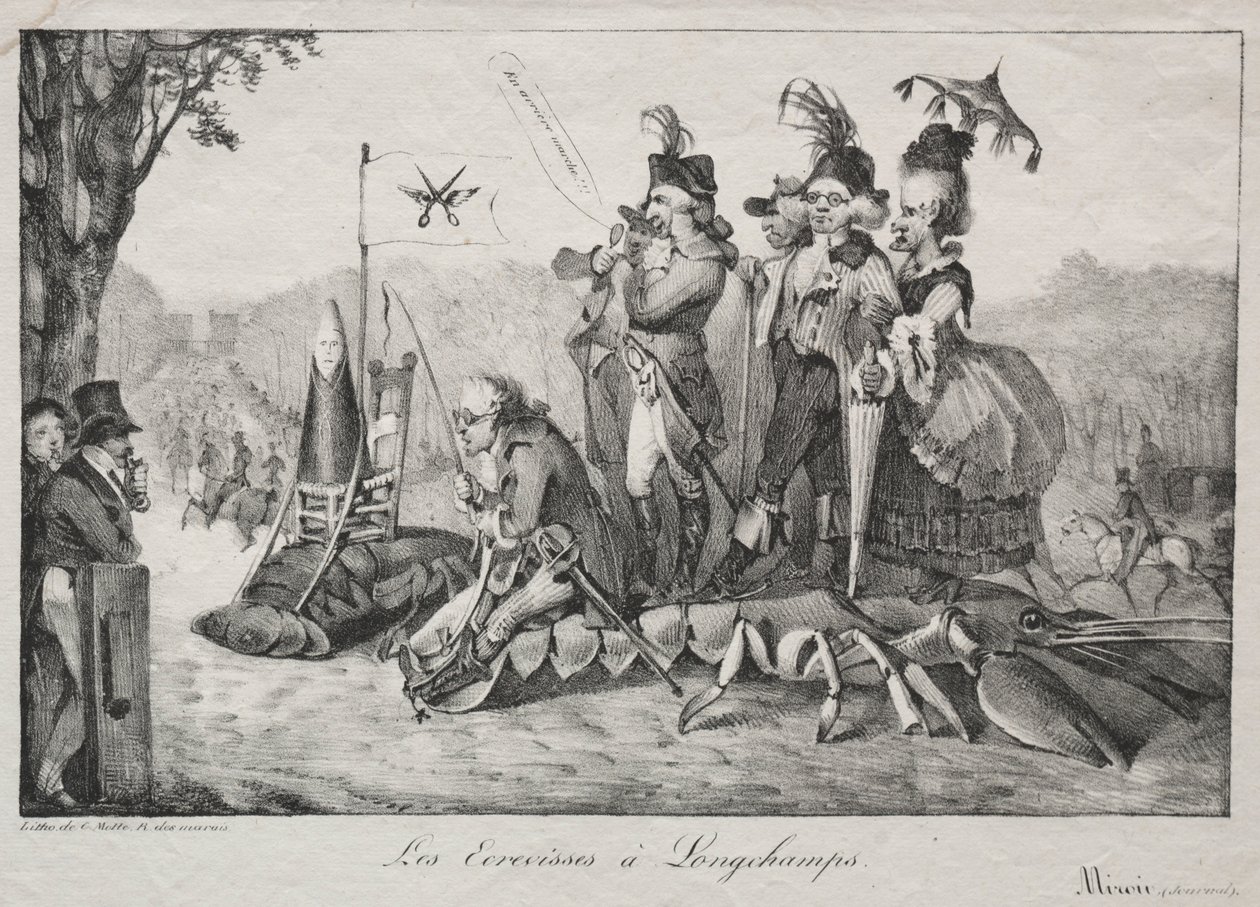Longchamps的小龙虾，1822年。 作者 费迪南德·维克多·尤金·德拉克罗瓦