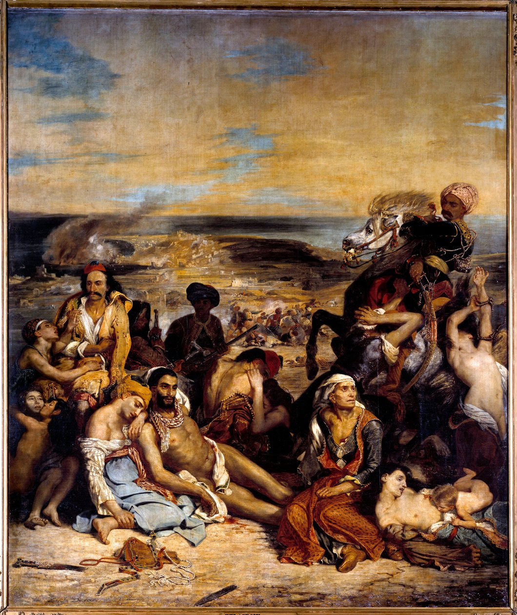 斯西奥大屠杀 (1822) 作者 费迪南德·维克多·尤金·德拉克罗瓦