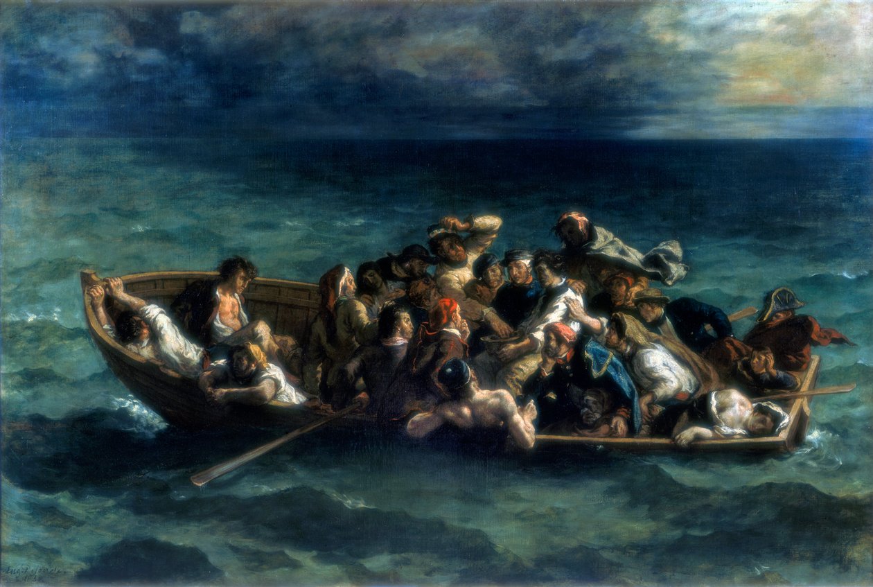 唐Juan的海难，1840年 作者 费迪南德·维克多·尤金·德拉克罗瓦