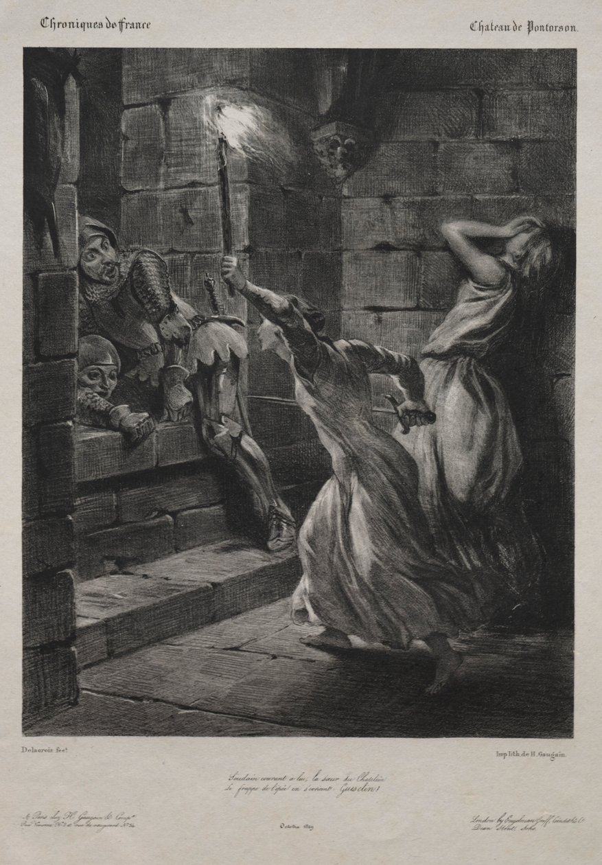 Duguesclin姐妹，1829年。 作者 费迪南德·维克多·尤金·德拉克罗瓦