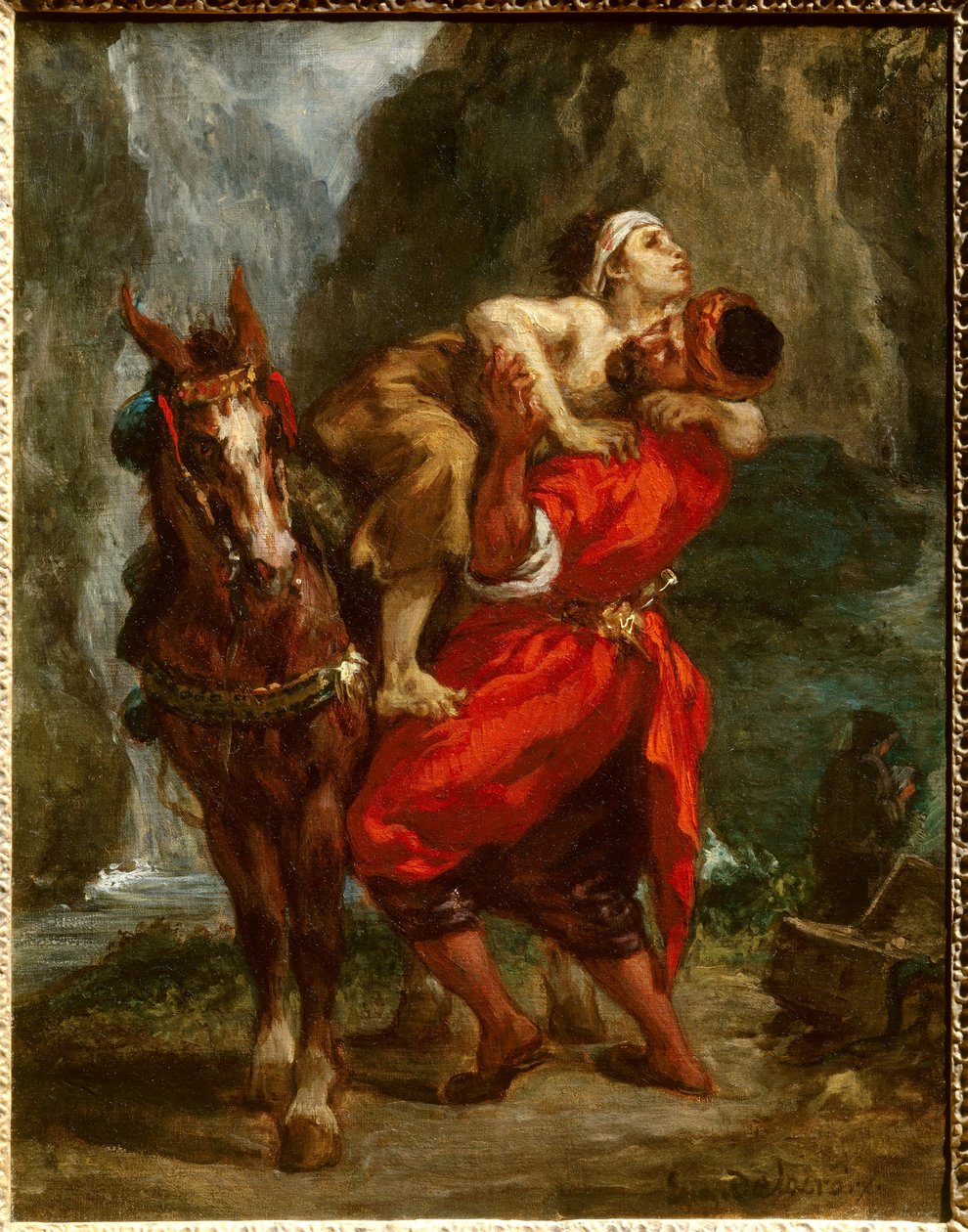 The good Samaritan. Painting by Eugene Delacroix (1798-1863) 作者 费迪南德·维克多·尤金·德拉克罗瓦