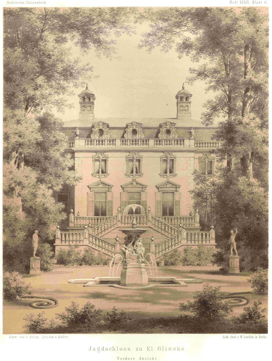 柏林 Jagdschloss Glienicke 正视图 作者 费迪南德·冯·阿尼姆